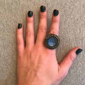 Vintage cameo cocktail ring